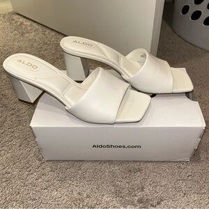 ALDO Women's White Block Heel